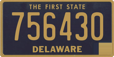 DE license plate 756430