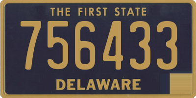 DE license plate 756433
