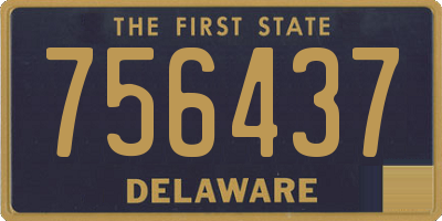 DE license plate 756437