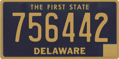DE license plate 756442