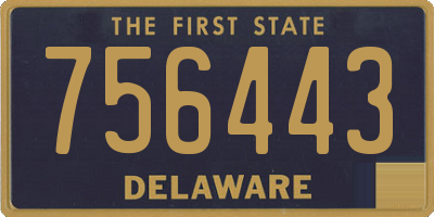 DE license plate 756443