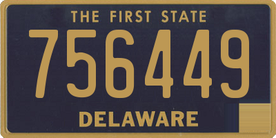 DE license plate 756449
