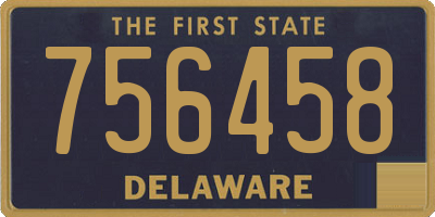 DE license plate 756458