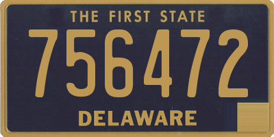 DE license plate 756472