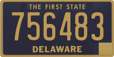 DE license plate 756483