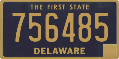 DE license plate 756485