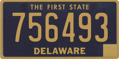 DE license plate 756493