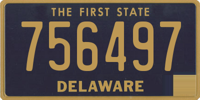 DE license plate 756497