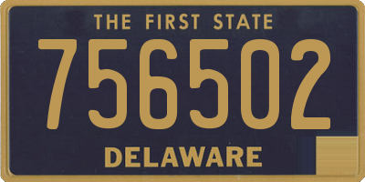 DE license plate 756502