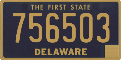 DE license plate 756503