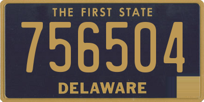 DE license plate 756504