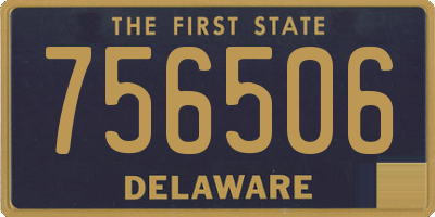 DE license plate 756506