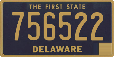 DE license plate 756522