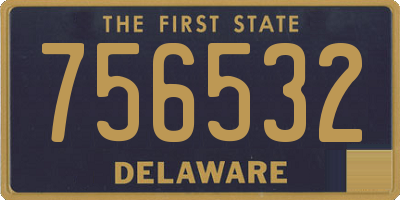 DE license plate 756532