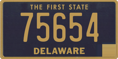 DE license plate 75654