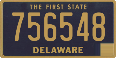 DE license plate 756548