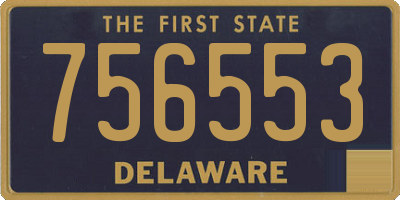 DE license plate 756553