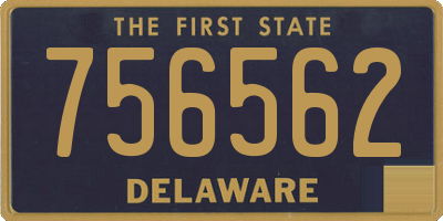 DE license plate 756562