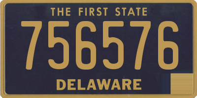 DE license plate 756576