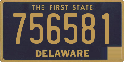 DE license plate 756581