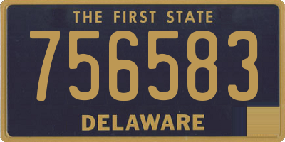 DE license plate 756583