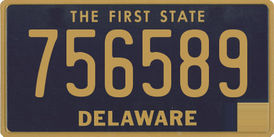 DE license plate 756589