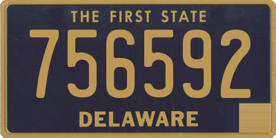DE license plate 756592