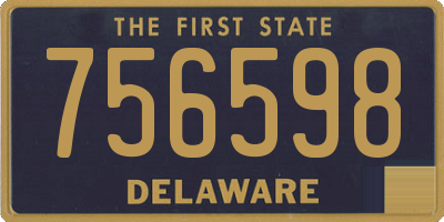 DE license plate 756598