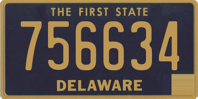 DE license plate 756634