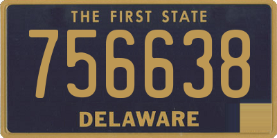 DE license plate 756638