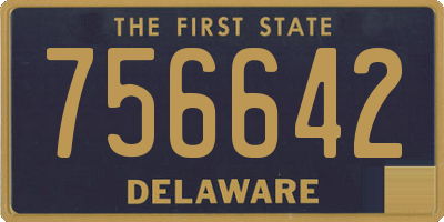 DE license plate 756642
