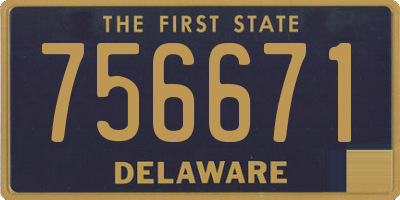 DE license plate 756671