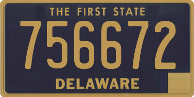 DE license plate 756672