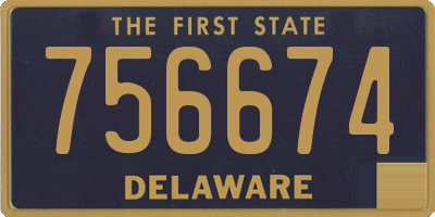 DE license plate 756674