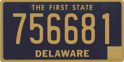 DE license plate 756681