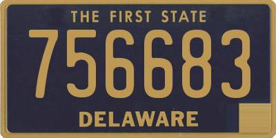 DE license plate 756683