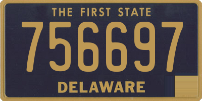 DE license plate 756697