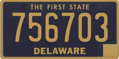 DE license plate 756703