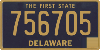 DE license plate 756705