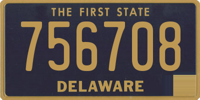 DE license plate 756708