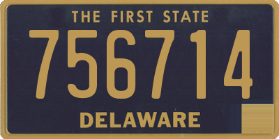DE license plate 756714