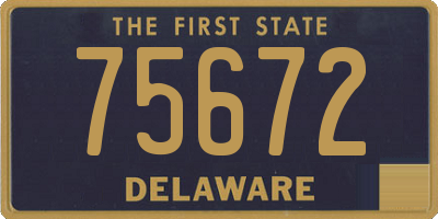 DE license plate 75672