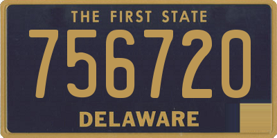 DE license plate 756720