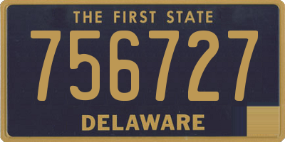 DE license plate 756727