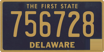 DE license plate 756728