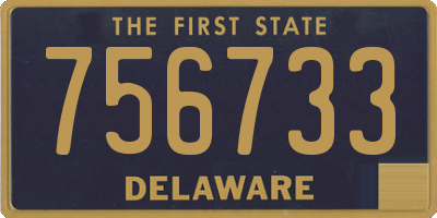 DE license plate 756733