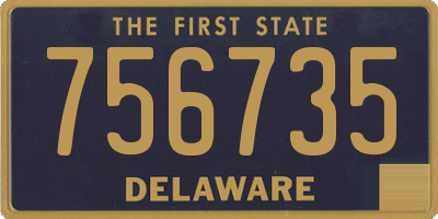 DE license plate 756735