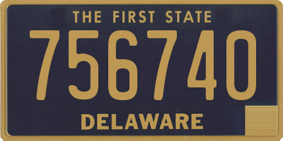 DE license plate 756740