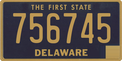 DE license plate 756745