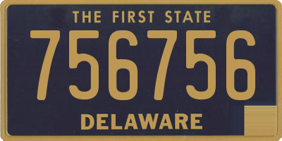 DE license plate 756756